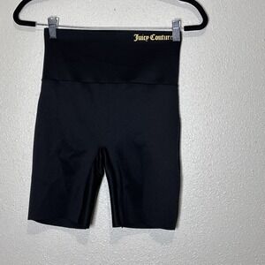 Juicy Couture Women's Intimates Black Shorts Gold Logo Waistband Size Large